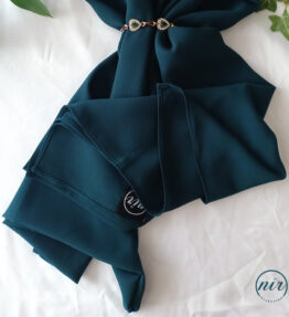 Premium Diamond Chiffon Hijab - Dark Teal