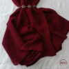 luxury rosewood burgundy diamond chiffon