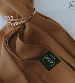 Premium Diamond Chiffon Hijab - Toffee Brown