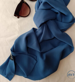 Premium Diamond Chiffon Hijab - Yale Blue