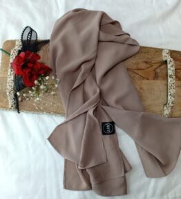 Premium Diamond Chiffon Hijab - Taupe