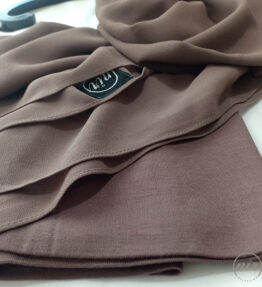 Matching Chiffon Hijab Set - Deep Taupe