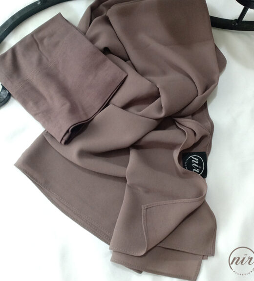 Matching Chiffon Hijab Set_deep taupe