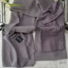 matching chiffon hijab set Gray.